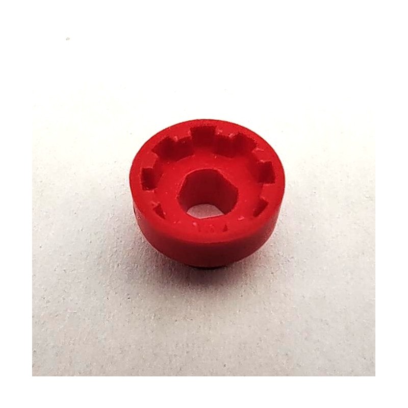 Bague d'entraînement Meccano plastique rouge 3 pans