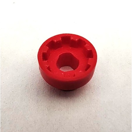 Bague d'entraînement Meccano plastique rouge 3 pans
