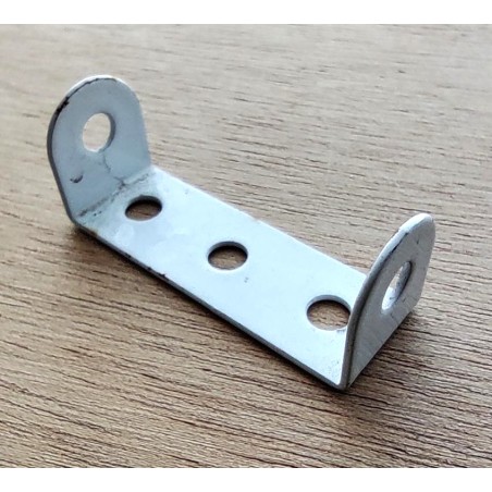 Bande coudée Meccano 3 trous blanche