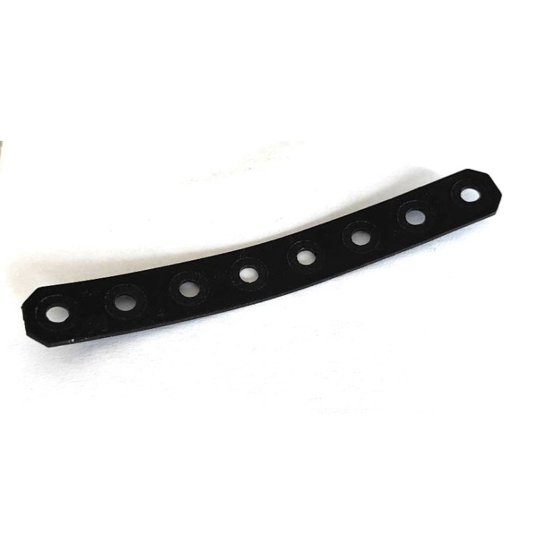 Bande flexible Meccano, plastique noir, 8 trous