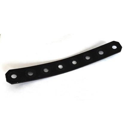 Bande flexible Meccano, plastique noir, 8 trous