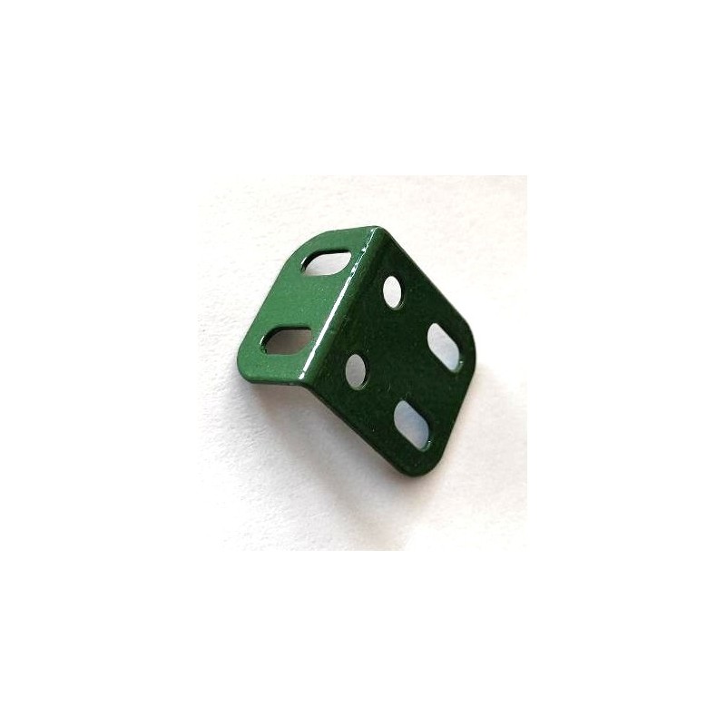 Équerre cornière Meccano 2 trous verte