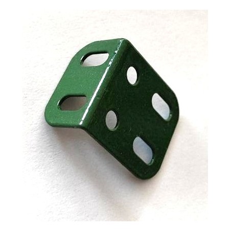 Équerre cornière Meccano 2 trous verte