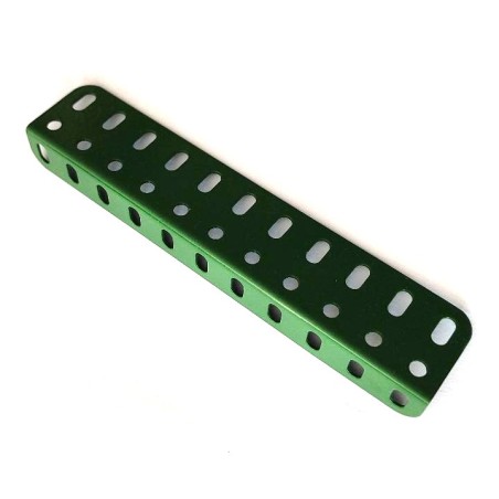Équerre cornière Meccano 11 trous verte