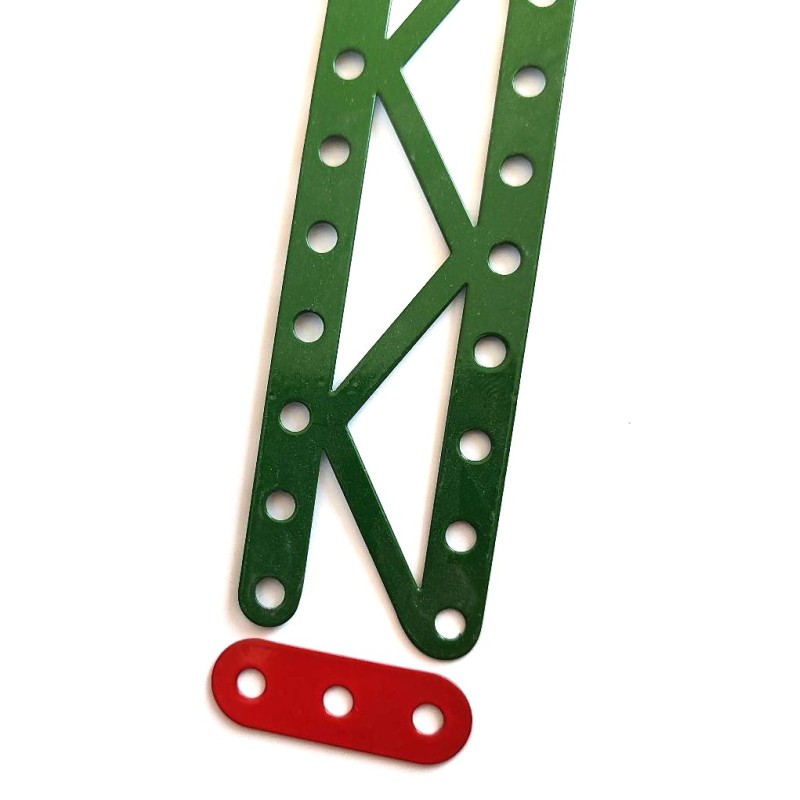 Longrine étroite Meccano 25 trous verte