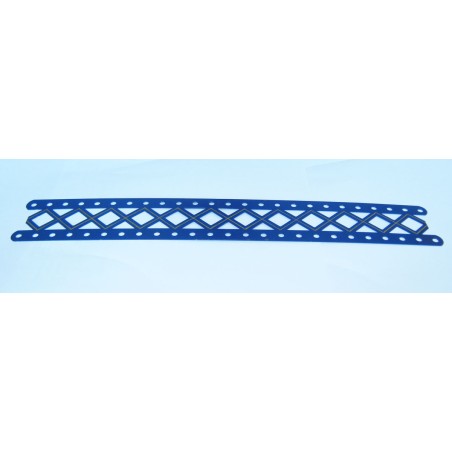 Longrine Meccano 25 trous bleu croisillonné