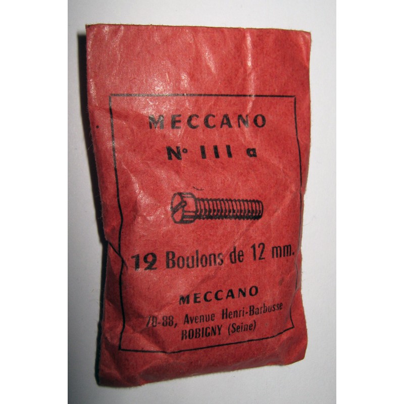 Sachet de boulons Meccano de 12 mm