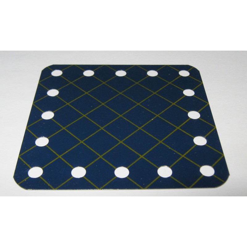 Plaque flexible Meccano 5x5 trous bleu croisillonné