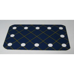 Plaque flexible Meccano 5x3 trous bleu croisillonné