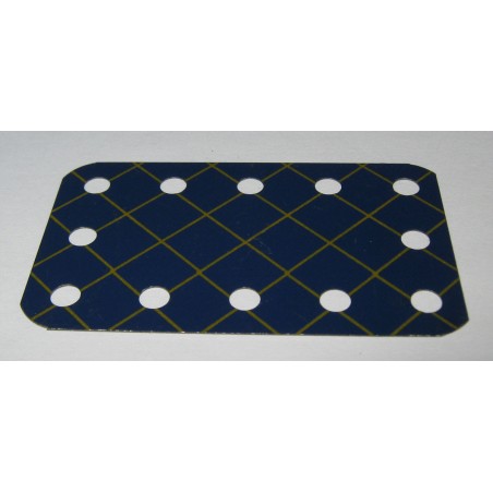 Plaque flexible Meccano 5x3 trous bleu croisillonné