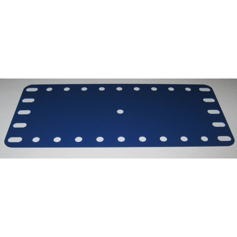 Plaque plastique Meccano 11x5 trous bleue