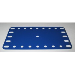 Plaque plastique Meccano 9x5 trous bleue