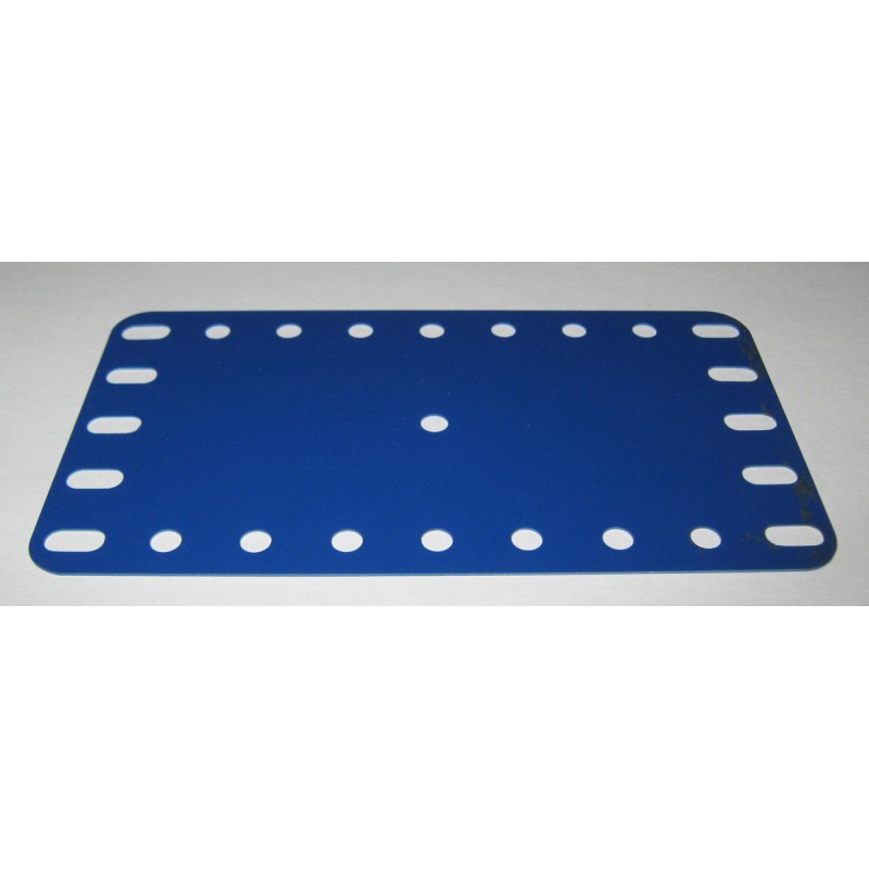 Plaque plastique Meccano 9x5 trous bleue