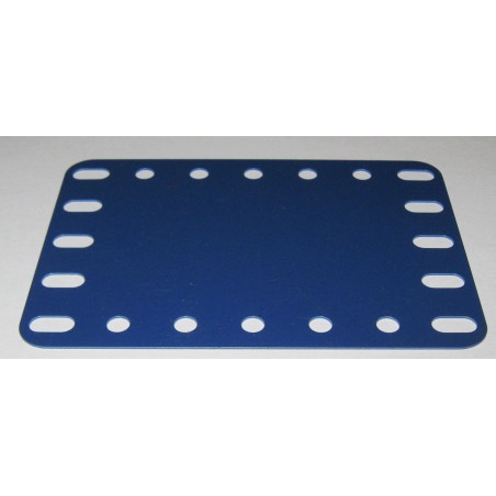 Plaque plastique Meccano 7x5 trous bleue