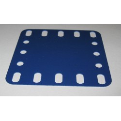 Plaque plastique Meccano 5x5 trous bleue