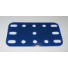 Plaque plastique Meccano 5x3 trous bleue