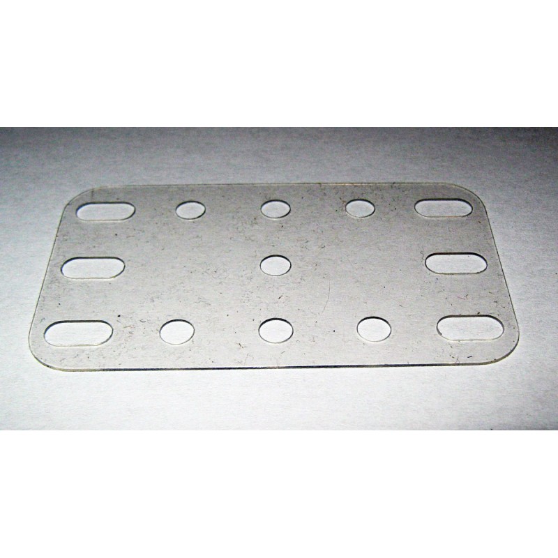 Plaque plastique transparente Meccano 5x3 trous