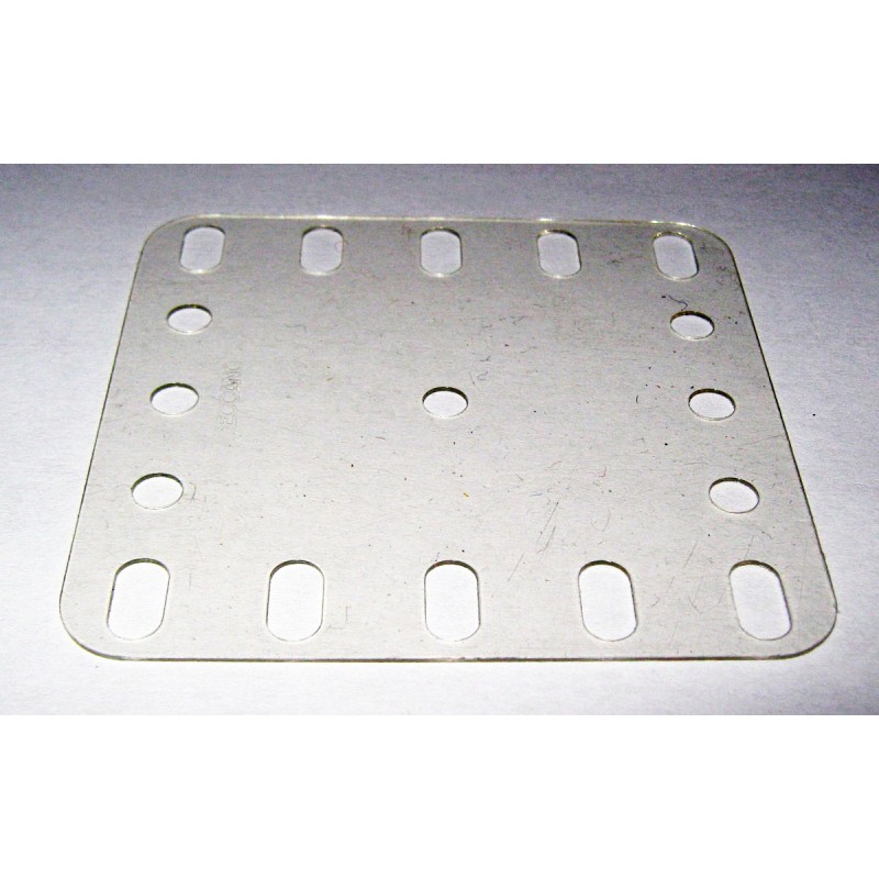 Plaque plastique transparente Meccano 5x5 trous