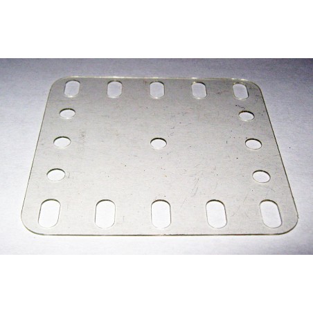 Plaque plastique transparente Meccano 5x5 trous