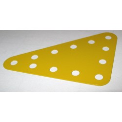 Plaque flexible triangulaire Meccano 5x4 trous jaune