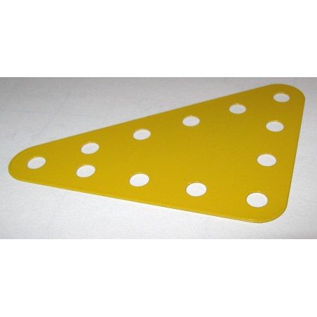 Plaque flexible triangulaire Meccano 5x4 trous jaune