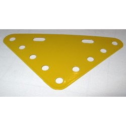 Plaque flexible triangulaire Meccano 5x5 trous jaune