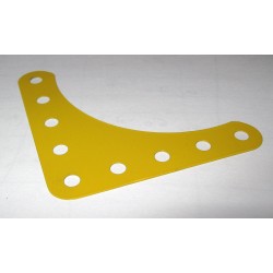 Plaque gousset flexible Meccano jaune