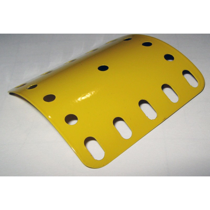 Plaque cintrée Meccano de rayon 43 mm jaune